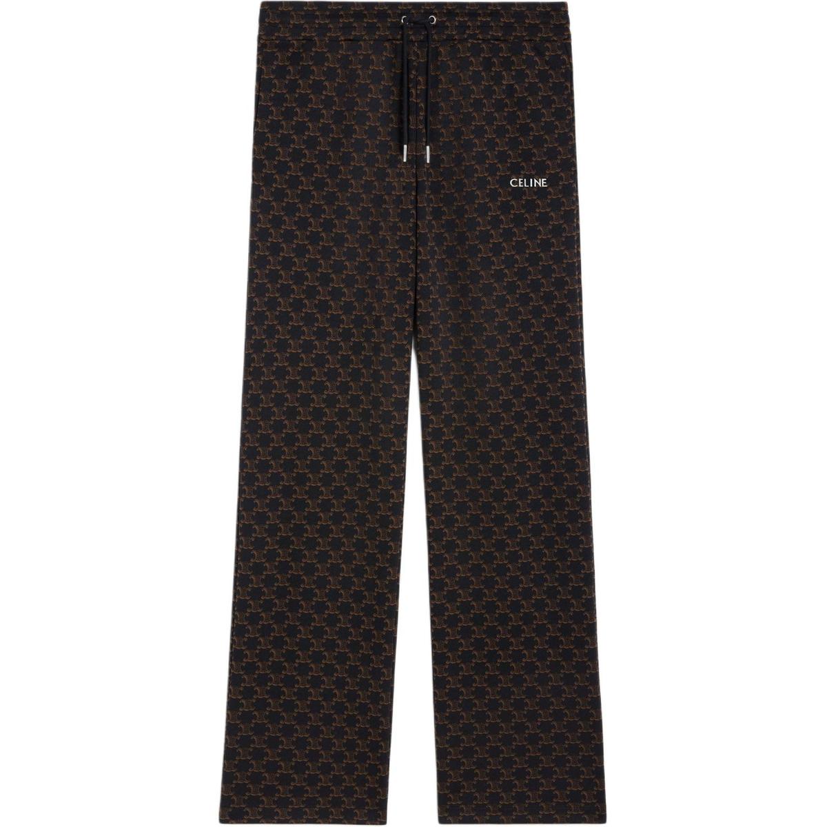 【CELINE】日本未入荷！tracksuit pants in double face jersey tracksuit pants in double face jersey - BLACK / WHITE | CELINE