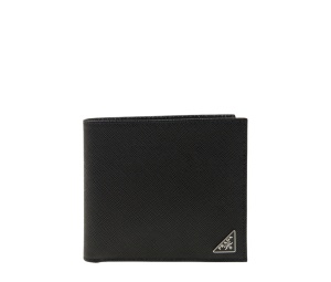 Buy Prada Saffiano Leather Wallet Metal Triangle Logo Black at Sasom – Authentic and Ready to Ship
