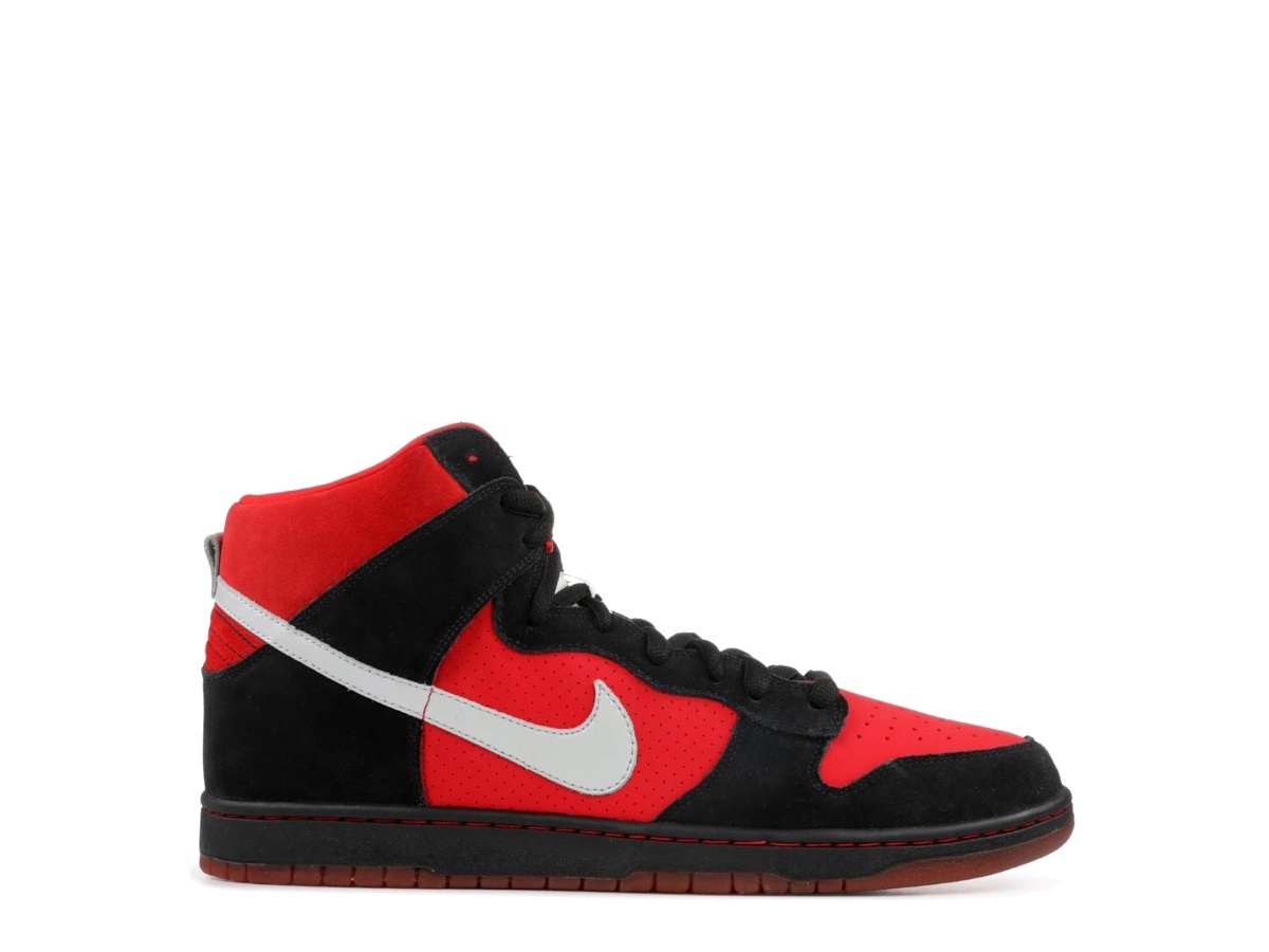 Nike SB Dunk High Sport Red Metallic Platinum | SASOM