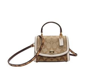 Buy Coach Tilly Canvas With Leather Shoulder Bag Crossbody Bag Handbags Mini Women's Khaki Brown Monogram at Sasom – Authentic and Ready to Ship