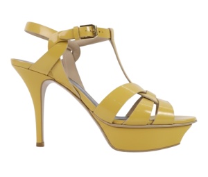 Buy Saint Laurent Patent Tribute Platform Yellow at Sasom – Authentic and Ready to Ship