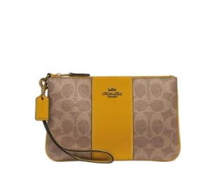 Buy Coach Wristlet PVC With Skin Clutch Mini Khaki at Sasom – Authentic and Ready to Ship