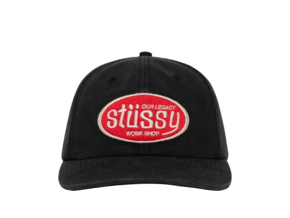 https://d2cva83hdk3bwc.cloudfront.net/331249-black-stussy-our-legacy-work-shop-mid-depth-cap-black-1.jpg