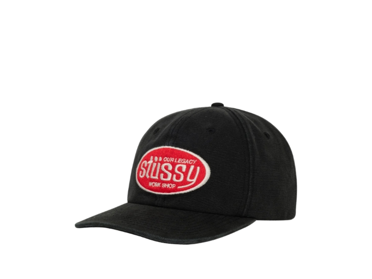 https://d2cva83hdk3bwc.cloudfront.net/331249-black-stussy-our-legacy-work-shop-mid-depth-cap-black-2.jpg