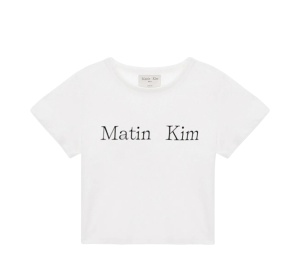Buy Matin Kim Logo Crop Top White at Sasom – Authentic and Ready to Ship