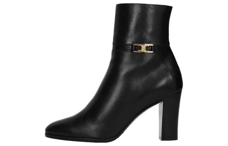 ショートブーツ・ブーティ CELINE | CLAUDE ANKLE BOOT IN CALFSKIN 336543190C.38NO CELINE CLAUDE MID BOOT WITH TRIOMPHE SPUR in CALFSKIN