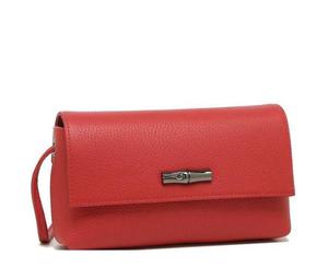 Buy Longchamp Roseau Essential Cow Leather Clutches Crossbody Bag Shoulder Bag Women's Red at Sasom – Authentic and Ready to Ship