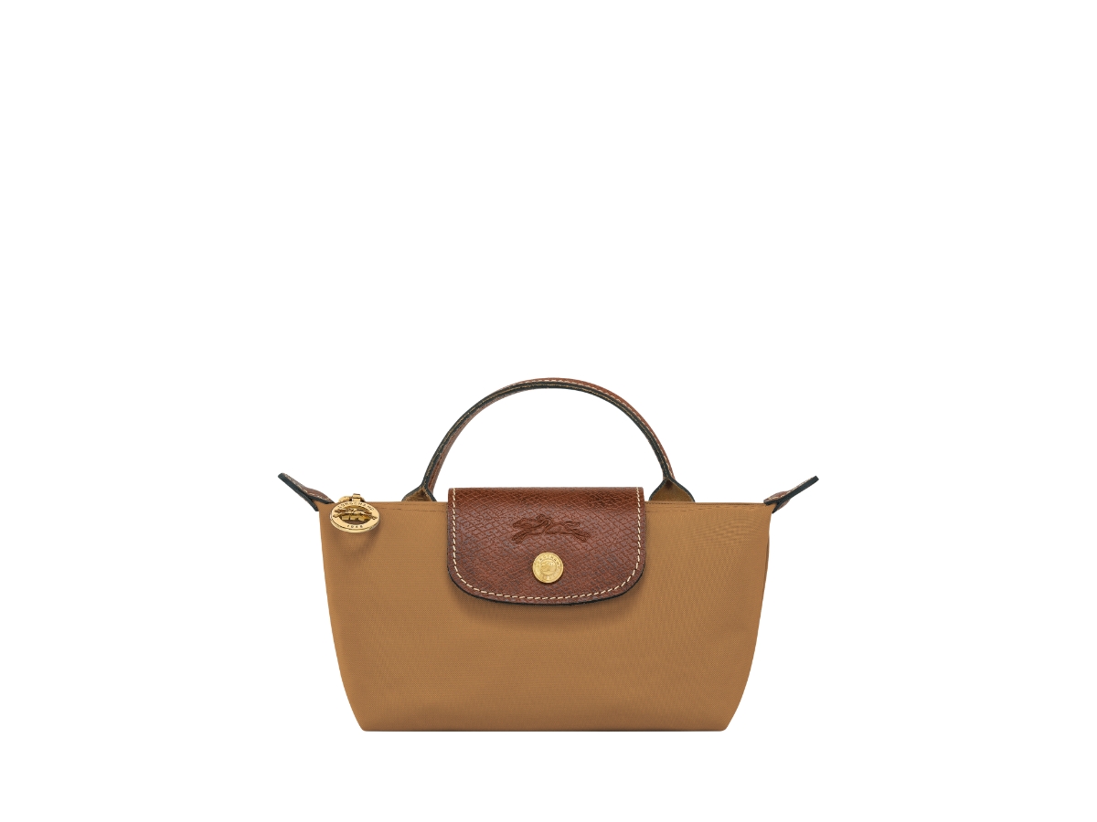 Longchamp Le Pliage Original Pouch With Handle In Recycled