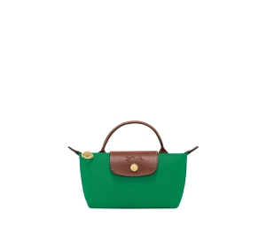 Buy Longchamp Le Pliage Original Pouch With Handle In Recycled Canvas With Gold Hardware Green at Sasom – Authentic and Ready to Ship