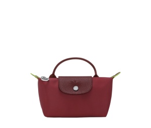 Buy Longchamp Le Pliage Green Pouch With Handle Pomegranate at Sasom – Authentic and Ready to Ship