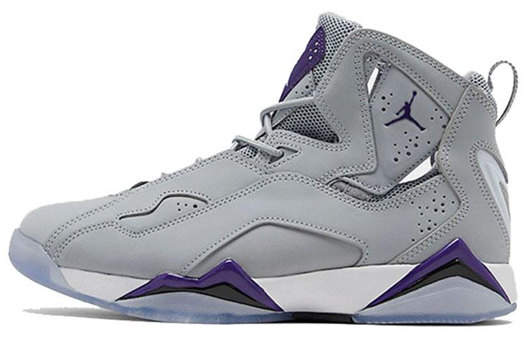 SASOM shoes Jordan True Flight 'Wolf Grey Purple' Check the