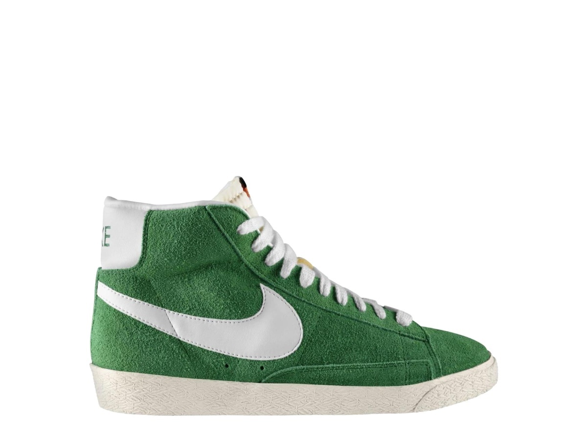 nike blazers womens green suede