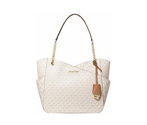 Buy MICHAEL KORS Jet Set Canvas Commute Bag Tote Bag Shopping Bag Handbag Large Size Women's Vanilla White at Sasom – Authentic and Ready to Ship