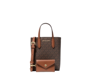 Buy Michael Kors Extra-Small Logo Crossbody Bag In Gold Hardware With Brown at Sasom – Authentic and Ready to Ship