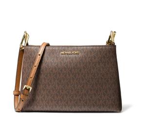 Buy MICHAEL KORS Canvas One Shoulder Handbag Crossbody Bag Medium Size Women's Dark Brown at Sasom – Authentic and Ready to Ship