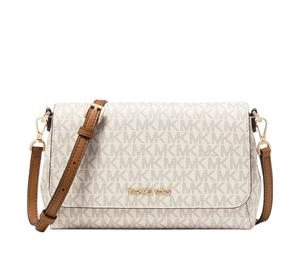 Buy MICHAEL KORS Leather Trim Handheld Shoulder Bag Crossbody Bag Medium Size Women's White at Sasom – Authentic and Ready to Ship