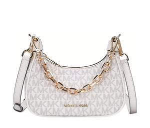 Buy MICHAEL KORS Badge Printed Canvas Saddle Bag Portable Crossbody Bag Shoulder Bag Women's White at Sasom – Authentic and Ready to Ship