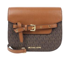 Buy MICHAEL KORS Emilia Cow Leather Patchwork Saddle Bag Shoulder Bag Crossbody Bag Small Size Women's Brown & Brown at Sasom – Authentic and Ready to Ship