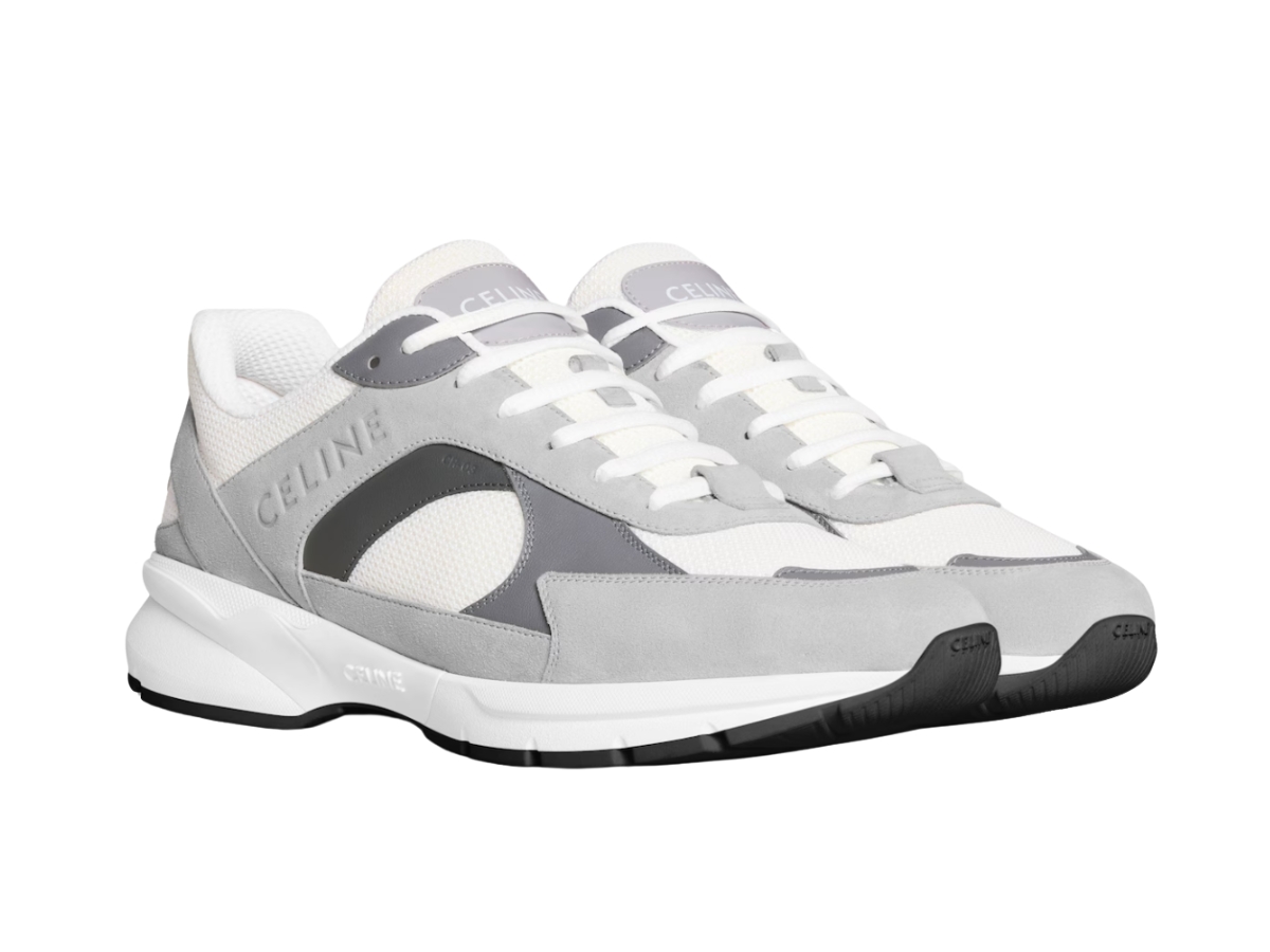 Celine Runner CR-03 Low Lace-Up Sneaker In Mesh And Suede