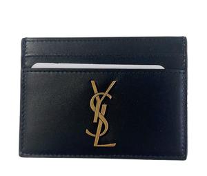 Buy SAINT LAURENT Smooth Finish Cow Leather Card Clip Card Holder Regular Men's Black at Sasom – Authentic and Ready to Ship