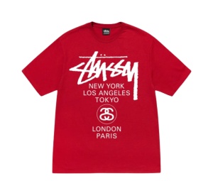 ★韓国の人気【STUSSY】★Cherries T-Shirt★Berry★Tシャ.ツ★ Stussy Cherries Tee Berry Men's - SS24 - US