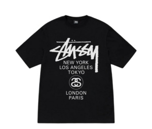Buy Stussy World Tour Tee Black (2025) at Sasom – Authentic and Ready to Ship