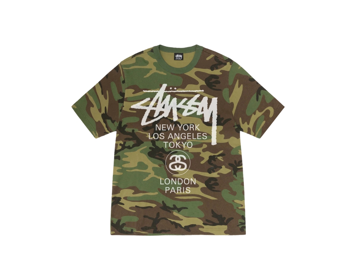 【Stussy】◆大人気◆Stussy Sport Script T-Shirt◆Camo◆ Stussy World Tour Tee Camo Shop Authentic at SASOM