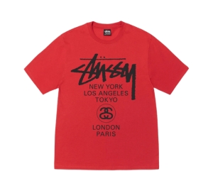 Stussy World Tour Tee Cayenne Shop Authentic at SASOM