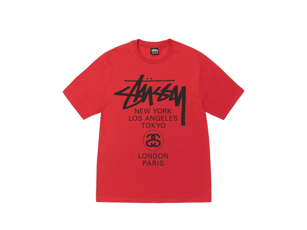 Stussy World Tour Tee Cayenne Shop Authentic at SASOM