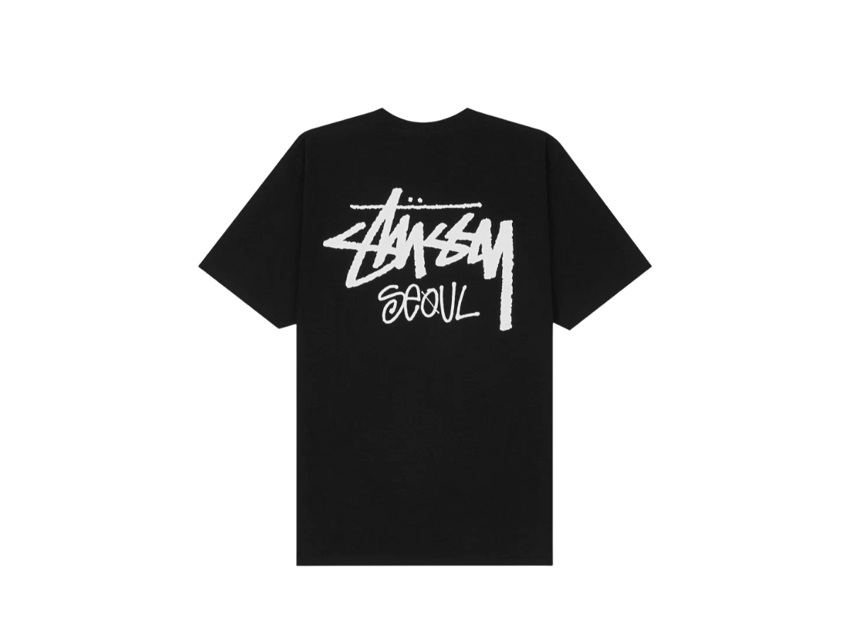 Stussy Stock Seoul T-Shirt Black Shop Authentic at SASOM