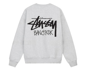 Buy Stussy Stock Bangkok Crew Ash Heather at Sasom – Authentic and Ready to Ship
