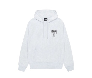 Buy Stussy World Tour Hoodie Ash Heather at Sasom – Authentic and Ready to Ship