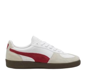 Buy Puma Palermo Lth White Vapor Gray Club Red at Sasom – Authentic and Ready to Ship
