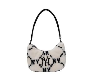 Buy MLB New York Yankees Faux Fur Plush Shoulder Bag Handbag Shoulder Bag Regular Women's Milk White at Sasom – Authentic and Ready to Ship