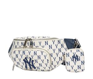 Buy MLB Monogram Collection Polyester Combo Bag One Shoulder Crossbody Fanny Pack Regular Unisex Cream White at Sasom – Authentic and Ready to Ship