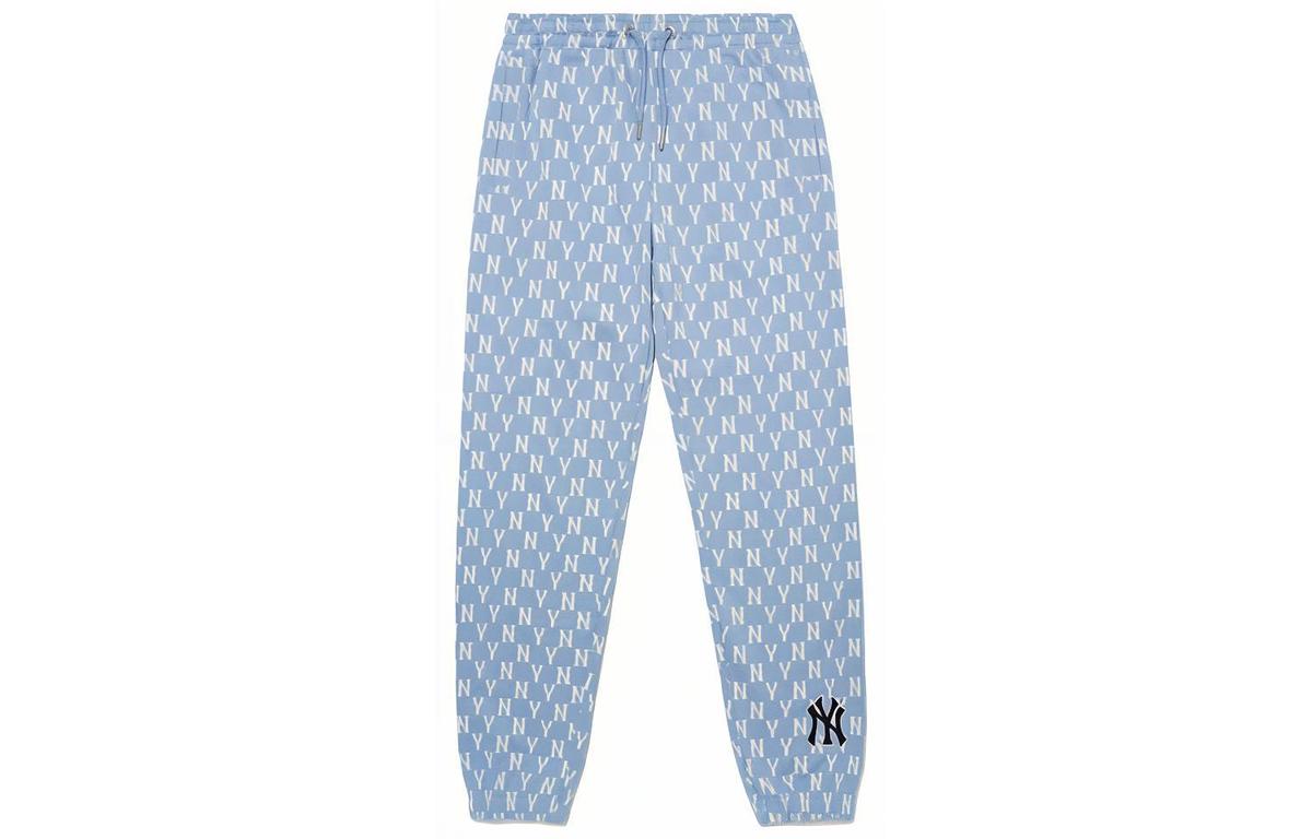 MLB Old Flower Knitted Sweatpants Unisex Blue