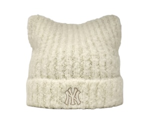 Buy MLB Plush Meow Beanie New York Yankees Cream at Sasom – Authentic and Ready to Ship