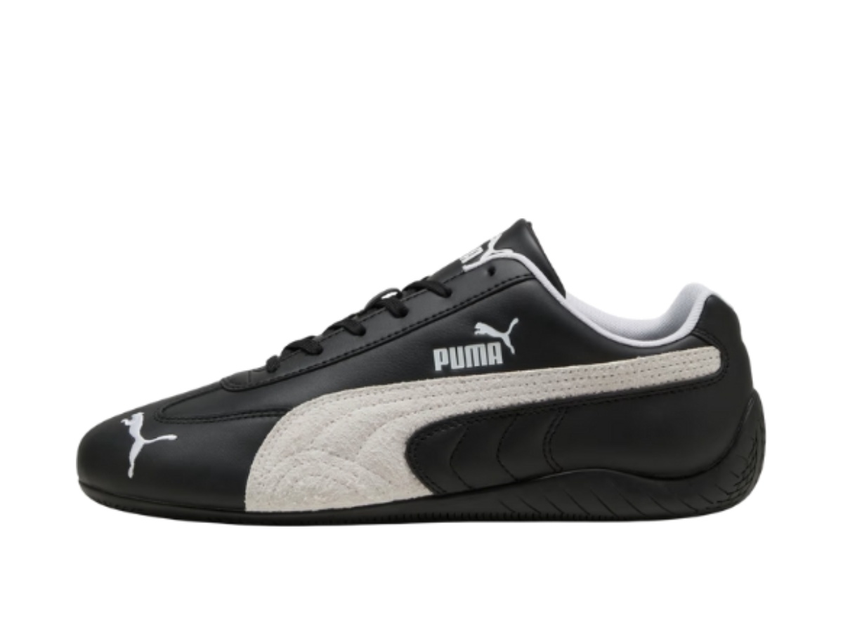 Puma Speedcat Leather Sneakers Black White | SASOM