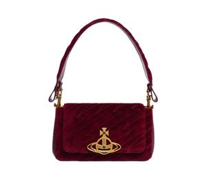 Buy Vivienne Westwood HAZEL Lint Handbag Shoulder Bag Women's Burgundy at Sasom – Authentic and Ready to Ship