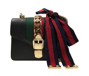 Buy Gucci Sylvie Cow Leather Shoulder Bag Crossbody Bag Mini Women's Black at Sasom – Authentic and Ready to Ship