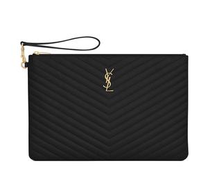 Buy Saint Laurent Large Logo Monogram Quilted Clutch Bag at Sasom – Authentic and Ready to Ship
