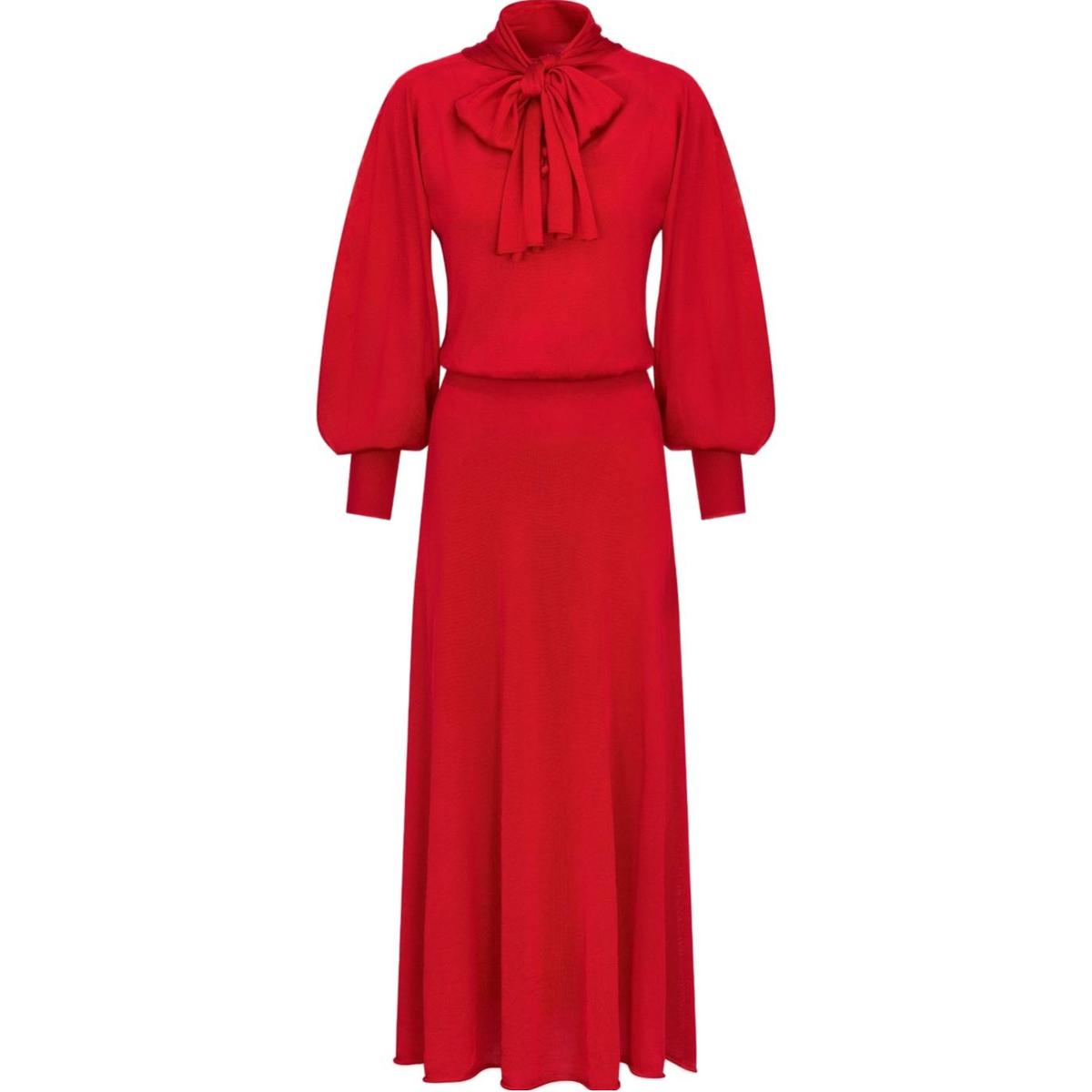 SASOM | apparel Dior Long-Sleeved Dresses Women's Red Check the latest  price now!