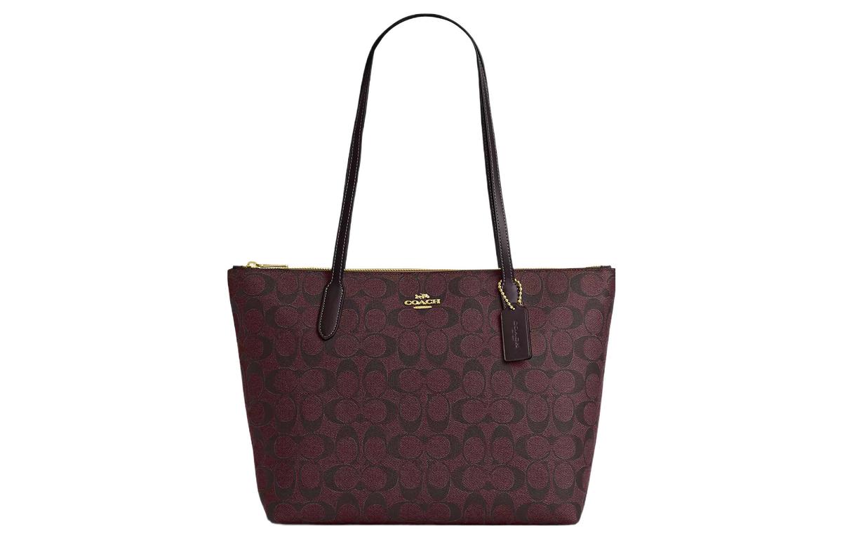 https://d2cva83hdk3bwc.cloudfront.net/4455-IMFCG-coach-zip-top-tote-canvas-with-leather-tote-bag-handbag-shoulder-bag-shopping-bag-large-size-women-s-gold-deep-red-1.jpg