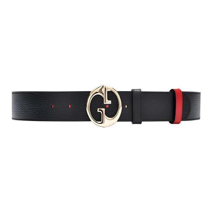 Gucci 黒 レザーベルト 450000 CAO2G SASOM | accessories Gucci Reversible Belt With Interlocked