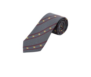 Buy Gucci Bee And Web Silk Jacquard Tie Gray Red at Sasom – Authentic and Ready to Ship