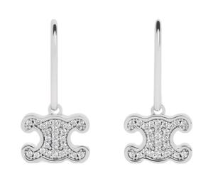 【国内発送】TRIOMPHE RHINESTONE EARRINGS IN BRASS 国内発送】TRIOMPHE RHINESTONE EARRINGS IN BRASS