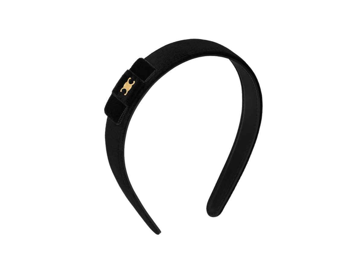 Celine Le Soir Ribbon Headband in Polyester, Calfskin and  display picture 1