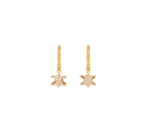 Buy Celine Triomphe Solitaire Sparkle Earrings In Strass And Brass With Gold Finish at Sasom – Authentic and Ready to Ship