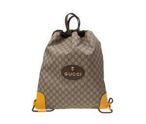 Buy Gucci Canvas With Leather Backpack Unisex Ebony/Brown/Yellow at Sasom – Authentic and Ready to Ship
