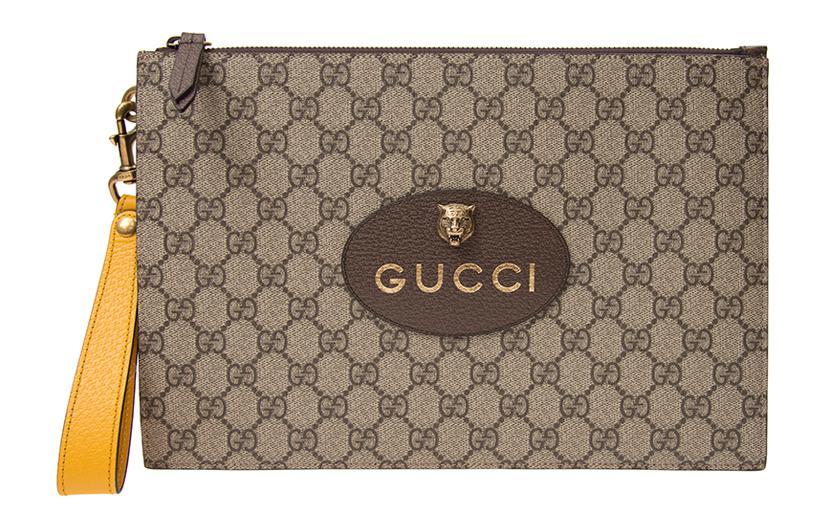 https://d2cva83hdk3bwc.cloudfront.net/473956-K9GOT-8861-gucci-canvas-with-leather-clutch-unisex-ebony-brown-yellow-1.jpg